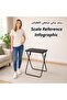 Folding Table 60x40x70cm Multifunction Table | Side Table for Laptop Computer Desk, Coffee & Dinner Tabler Foldable wooden Camping Portable Office, Home Table - 5
