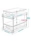2 Tier Storage Organizer, 2 Pack Clear Under Sink Organizers Vanity Counter Storage Container - 2
