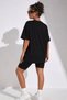 Women's Oversize T-Shirt Watermelon Mood Printed Black – Crew Neck, Comfortable Fit, 100% Cotton - 2