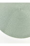 Green Woven Patterned Round American Placemat - 4
