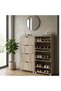 Shoe Cabinet with 4 Flip Drawers,Slim Shoe Storage Cabinets for Entryway,Black Narrow Wall Shoe Cabinet for Hallway,Living Room, Bedroom - 5