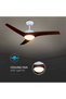 132 cm Ceiling Fan with LED Light, 5 Speeds, Reverse, Timer, Remote Control - 7