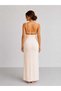 New Season Slim Fit Strappy Open Back Detailed Lined Summer Casual Maxi Women's Dress - 4