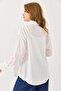 Collar stone detailed woven ayrobin shirt white - 5