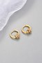 Gold Hoop Earrings with Zircon Stone Detail for Women