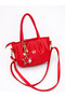 İtaly İnci Star Detailed Zippered Women's Hand and Shoulder Bag Red - 3