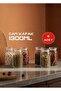 8-Piece Glass Jar with Self-Sealing Glass Lid 1300ml