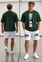 100% Cotton Oversize Men's T-Shirt Shorts Set Comfortable Fit Premium Streetwear Set