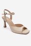 Elvia Beige Skin Genuine Leather Women's Heeled Shoes - 3