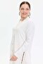 Buttoned Chiffon Detailed Comfortable Fit Women's Cardigan - 6