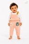 Baby Girl Set - Children's Set - Ruffle Detailed Pocketed Salopet Top and Bottom Set - 4