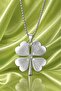 Stainless Steel Luck Symbol Four Leaf Clover Necklace