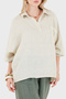 100% Linen Classic Collar Long Sleeve Shirt Shirt 699E3077 - 4
