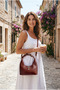 Madrid Scarf Detailed Hobo Baguette Bag Adjustable Chain Shoulder and Hand Bag - 2