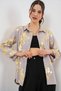 Women's Foil Patterned Shirt 1340 - Golden Yellow - 4