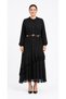 Skirt Part Layered Lined %Modal %20 Viscose Ornamental Button Detailed Dress - 3