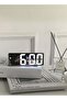 Modern Led Digital Alarm Clock With Mirror Finish Adjustable Brightness, Temperature Display