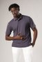 Regular Fit Lycra Polo Neck T-Shirt with Hidden Buttons - 3
