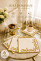 Luxury Gold Embroidered Coffee and Cocktail Napkin Set of 6