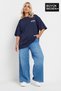 Süperlife Women's Large Size New York Printed 3Xl-6Xl Crew Neck T-Shirt Spr25Btsk510-05 - 2