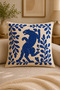 5-Piece Cushion Set with Blue and White Runner for Modern Living Room and Garden - 3