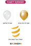 Chrome Gold Transparent Gold Balloon Feathered Themed Balloon Bundle 20 Pieces - 2