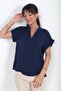 Women's Hakim V-Neck Off-Shoulder Crepe Satin Blouse - 3