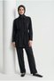 Avenna Hidden Zipper Belted Waist Pocketed Trousers Two-Piece Suit Black 26Ya626 - 3