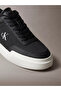 Men's Low-Top Ck Logo Signature Leather Black Sneaker - 4