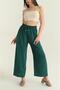 Elastic Waist Ayrobin Fabric Wide Trousers - 2