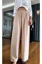 Elastic Waist Ayrobin Fabric Wide Trousers