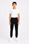 Boy's Cotton Striped Detailed Sweatpants Black-26119