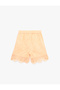 Embroidery Detailed Cotton Shorts with Elastic Waistband - 2