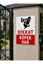 Caution Dog Present Warning Sign 25X35 cm Dekota Pvc Warning Sign Garden Gate