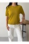 Premium Viscose Crew Neck Comfortable Fit Short Sleeve Flexible Summer Knitwear Blouse - 6