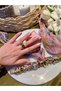 Gold Green Zircon Stone Vintage Adjustable Anti-Tarnish Ring - 2