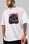 Gym Goril Oversize Front Printed White T-Shirt 100% Cotton Streetwear Premium Comfortable Fit - 3