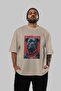 For Dog Lovers 32 Front Dog Prints Beige Oversize T-Shirt 100% Cotton Unisex Dog Lover Premium Design - 5