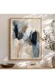 Tavior Textured Canvas Wall Art 75x100cm - Blue