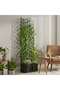 Elmy Metal Screen With Planter 50x15x130cm - Matt Black