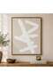 Sanstone Linen Abstract Framed Wall Art 62.5x82.5cm - Beige