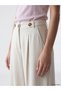 Trendlucky Loose Fit Women's Pleated Fabric Pants with a Difference in Color - 3