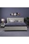 NEPTUNE HEADBOARD VELVET WHITE L-200 : H-125 CM - 6