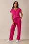 Women's Loose Blouse and Straight-Leg Pants Set Casual Comfortable Two-Piece Set - 2