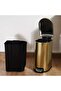 Arch Fingerprint Resistant Metal Pedal Bin 31.5x18.5x39cm 10L - Gold - 5