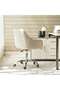 Cara Office Medium Back Chair Fabric - Grey & Chrome - 3