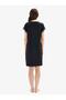 Women's Short Sleeve V-Neck Black Micro Modal Nightgown C4T0N025 - 5