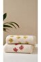 Asvâ Home 2-Piece Deniz Peshtemali 80X175 cm 100% Cotton Leaf Patterned Fringed Beach Towel