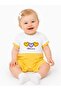 Baby Girl Patterned Short Sleeve Shorts Jumpsuit