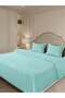 100% Cotton 4 pc Micro Checks Bedding Set - Stratosphre Blue - 2